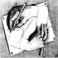 Drawing Hands 画画的手 Escher 埃舍尔