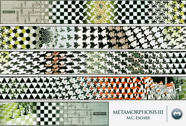 Metamorphosis III 变形 III Escher 埃舍尔